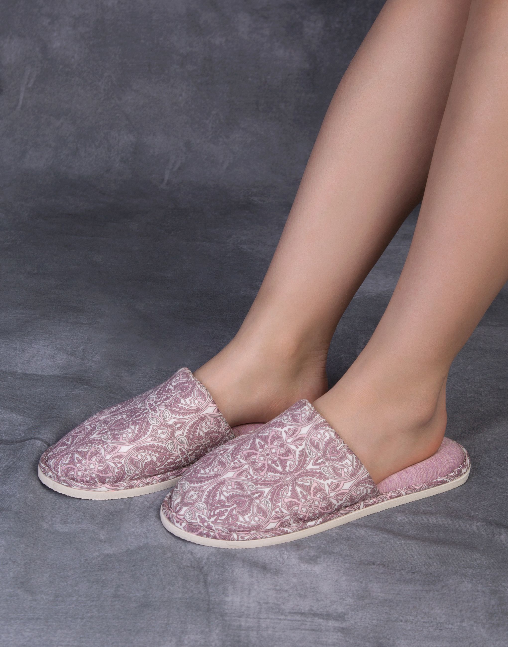 Тапочки женские Pattern (lilac melange, 1)