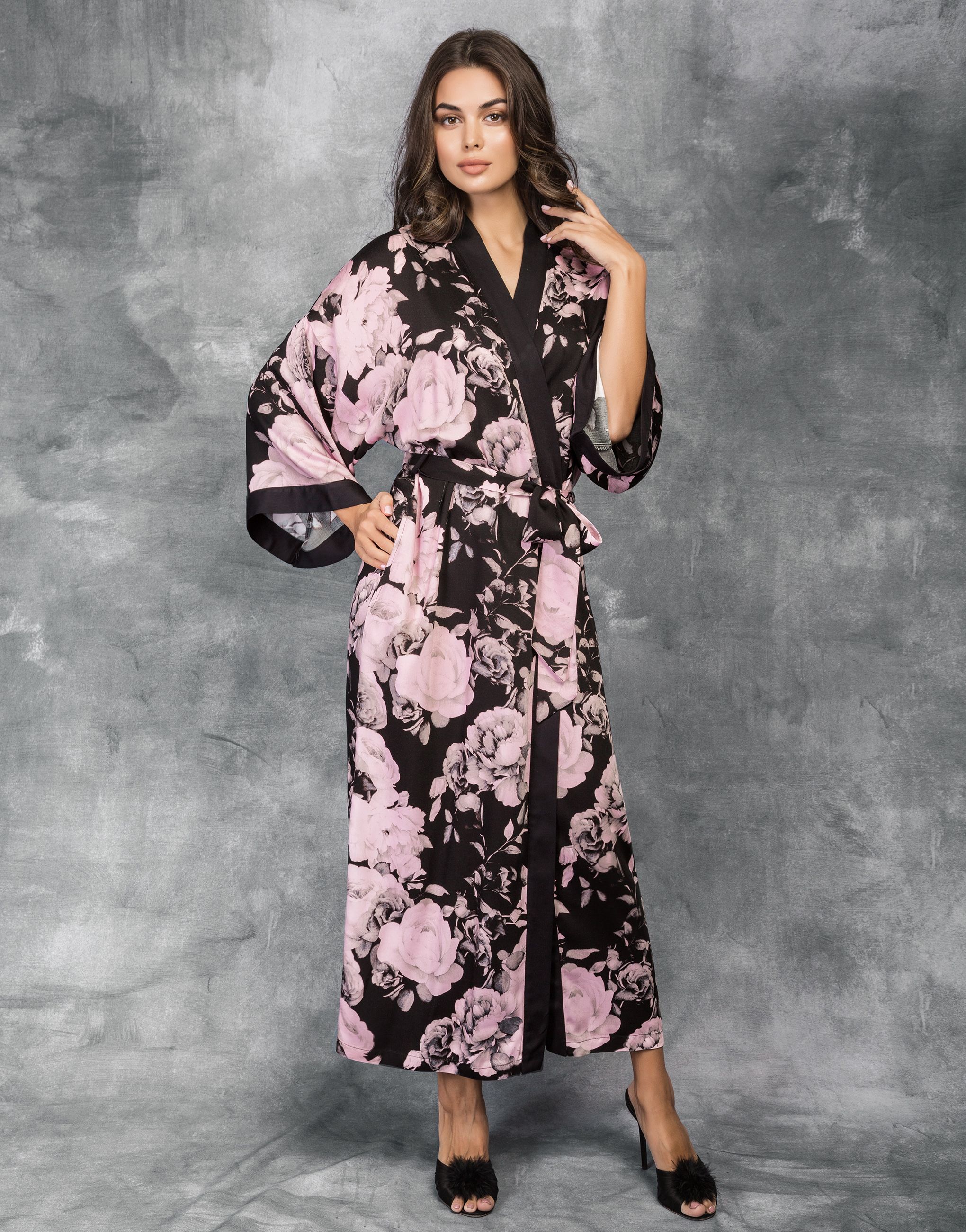 Халат с рукавами 3/4 Tender Roses (primrose pink, 3)