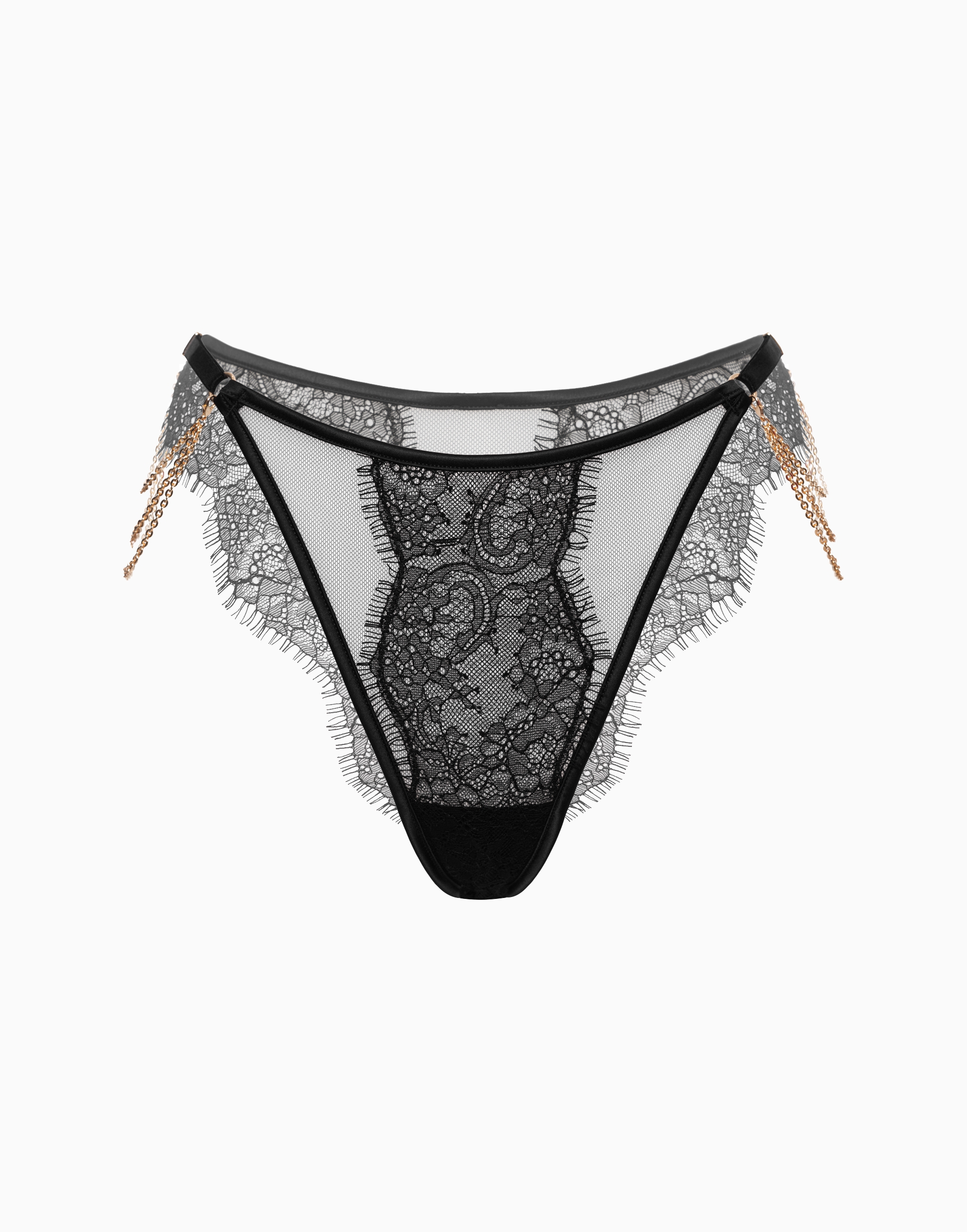 Танга средней посадки, черный, арт. 16000