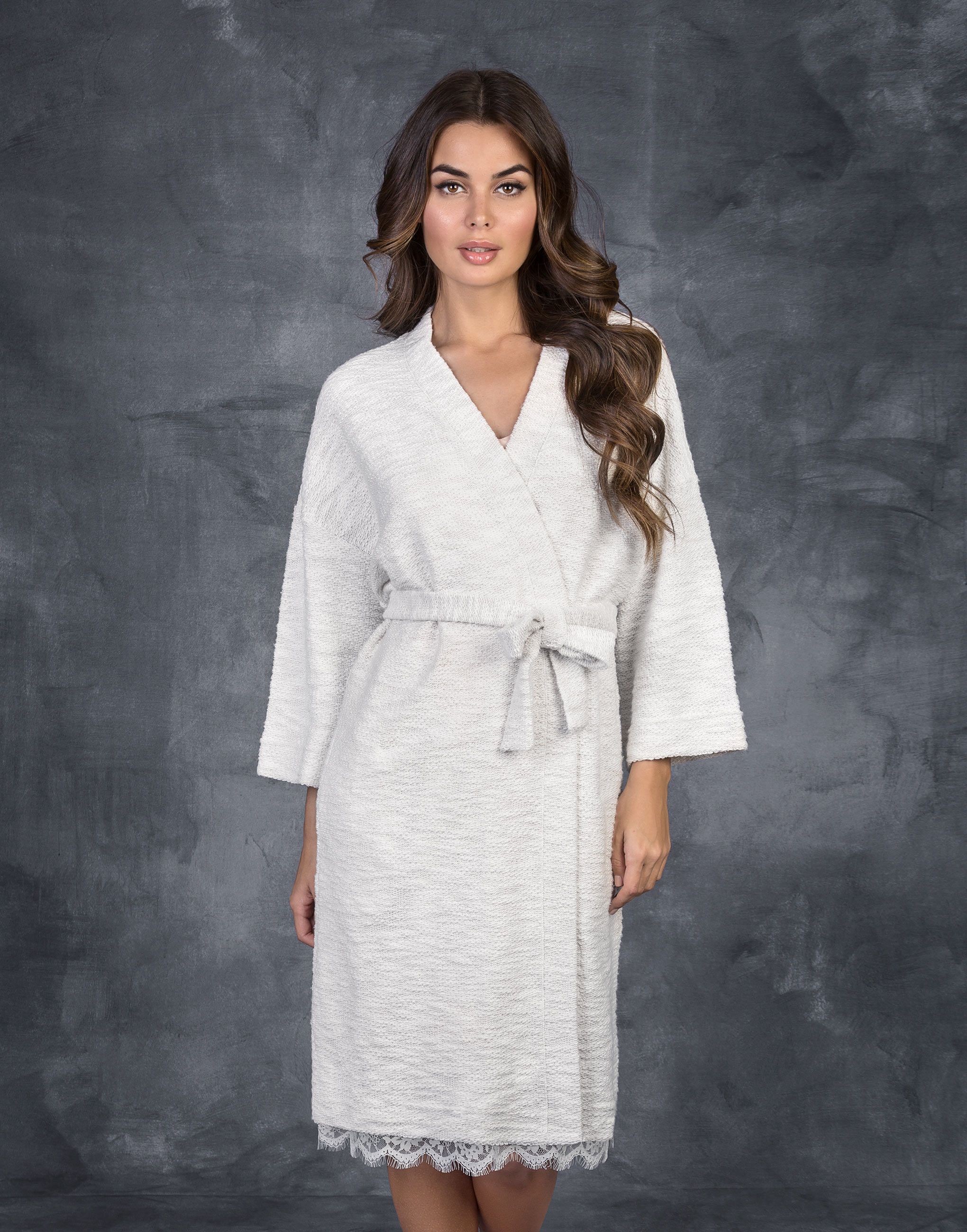 

Халат с рукавами 3/4 Selena (Latte melange, 2)