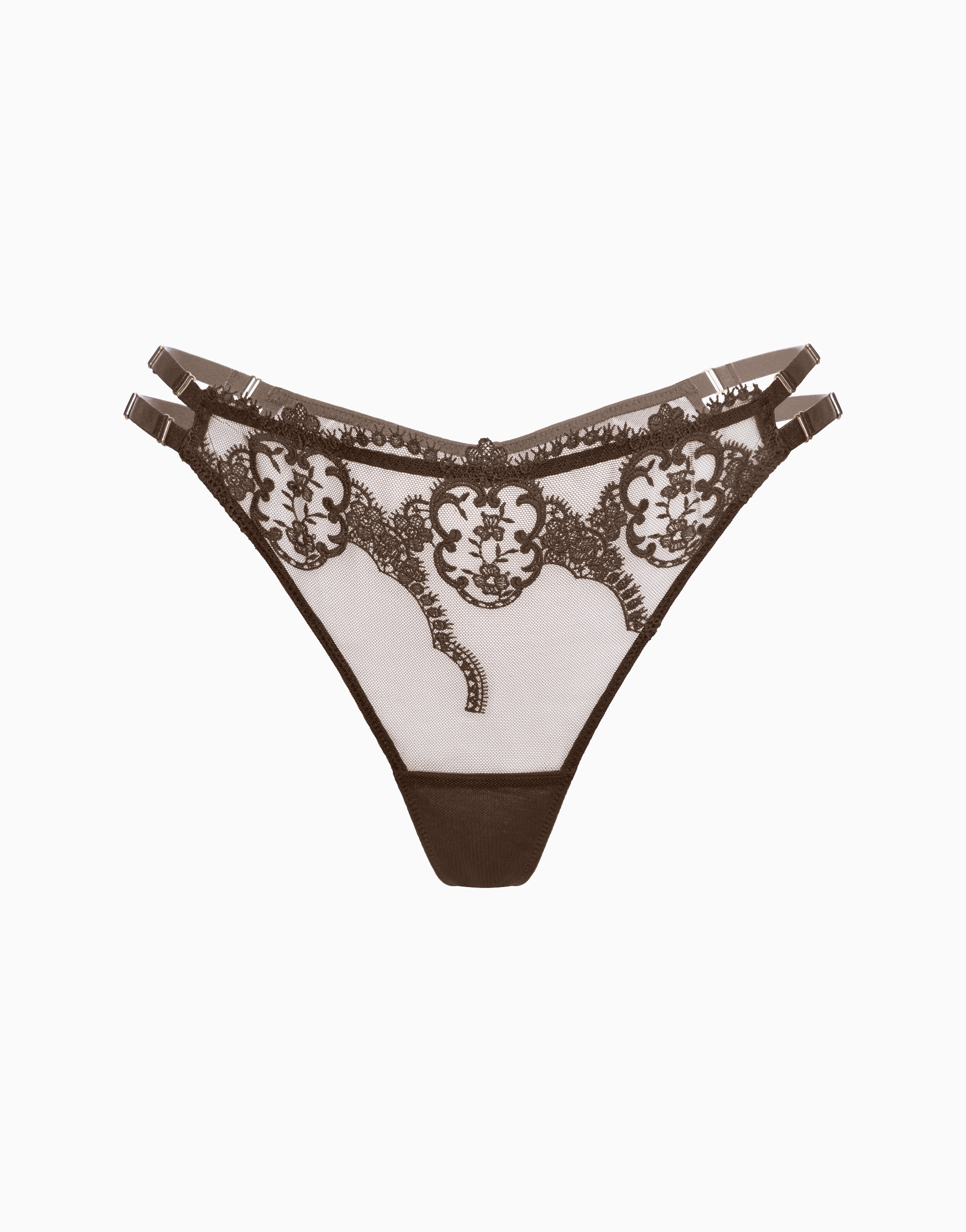 

Стринги средняя посадка CD455, Коричневый, Стринги средняя посадка CD455