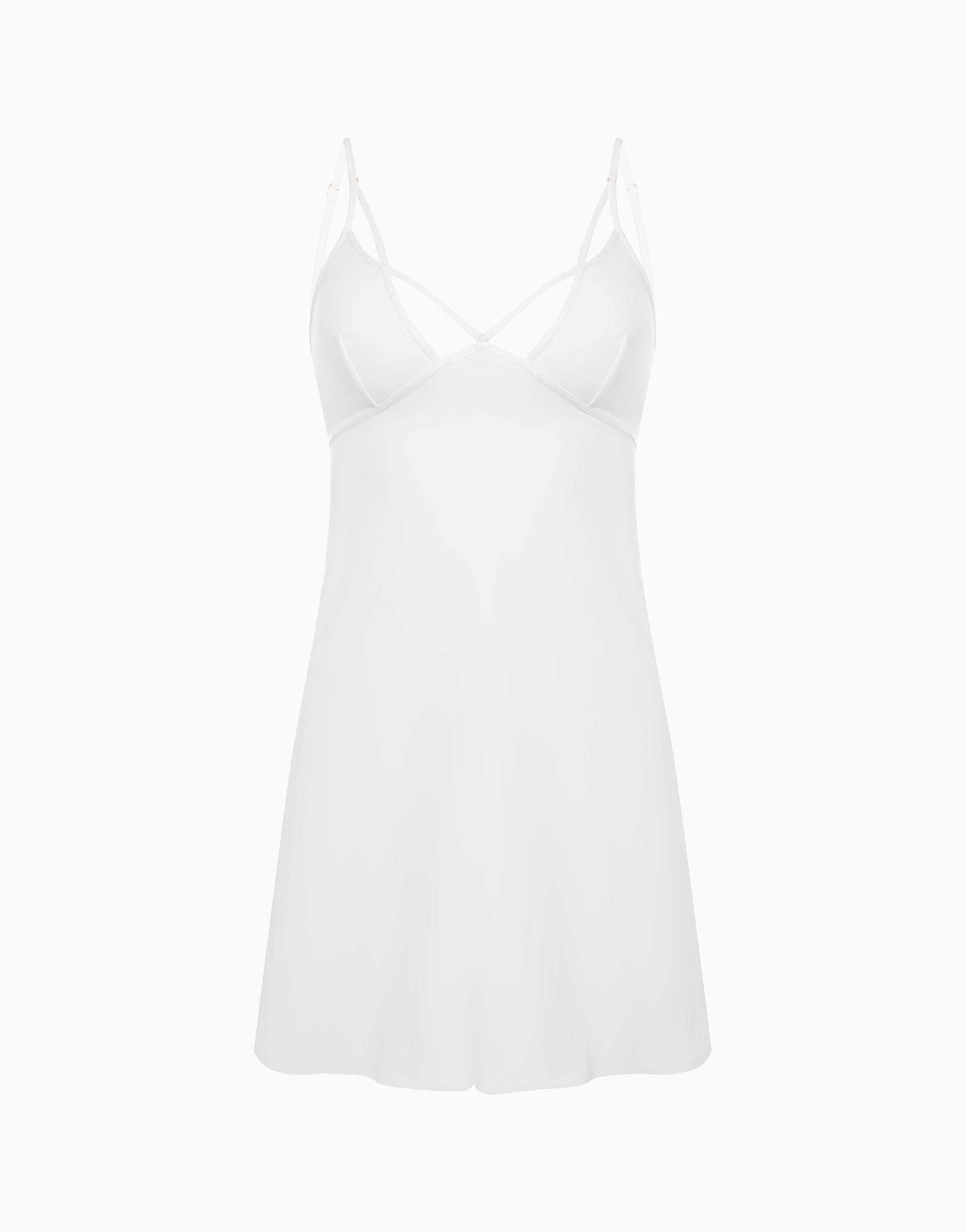 Сорочка на бретелях, белый, арт. 14473