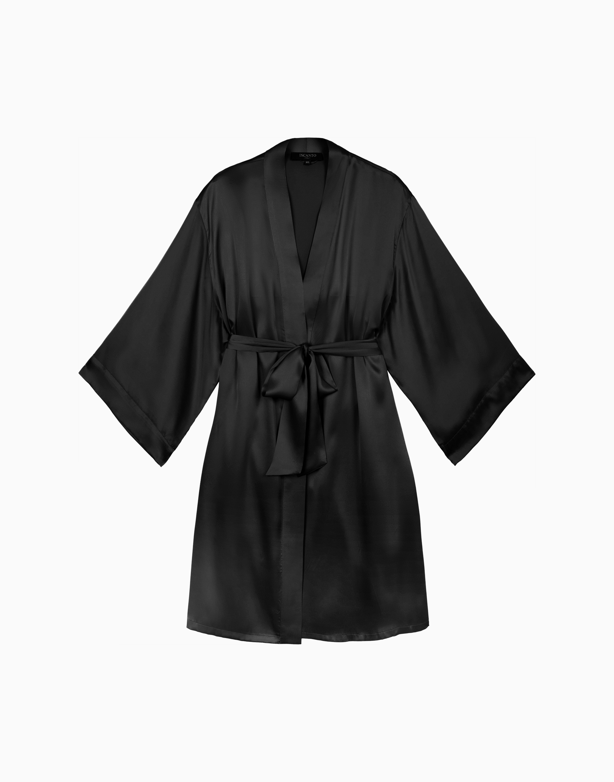 Шелковый халат с рукавами 3/4 PD267 suyadream женский шелковый блейзер шелковый двубортный пиджак с рукавами 3 4 летние шикарные блейзеры 2021 весенне осенние куртки