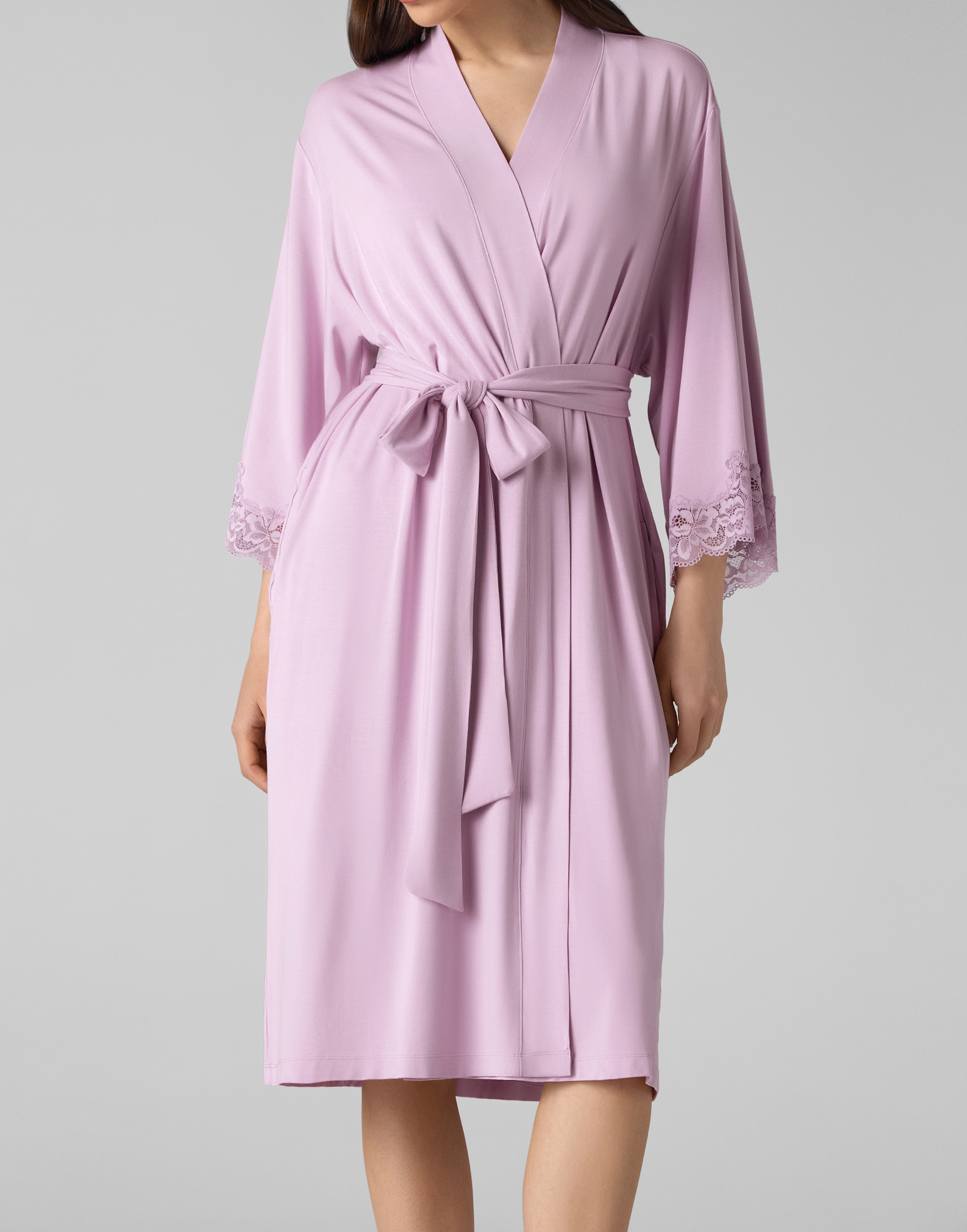 

Халат с рукавами 3/4 PD415, Розовый, Халат с рукавами 3/4 PD415