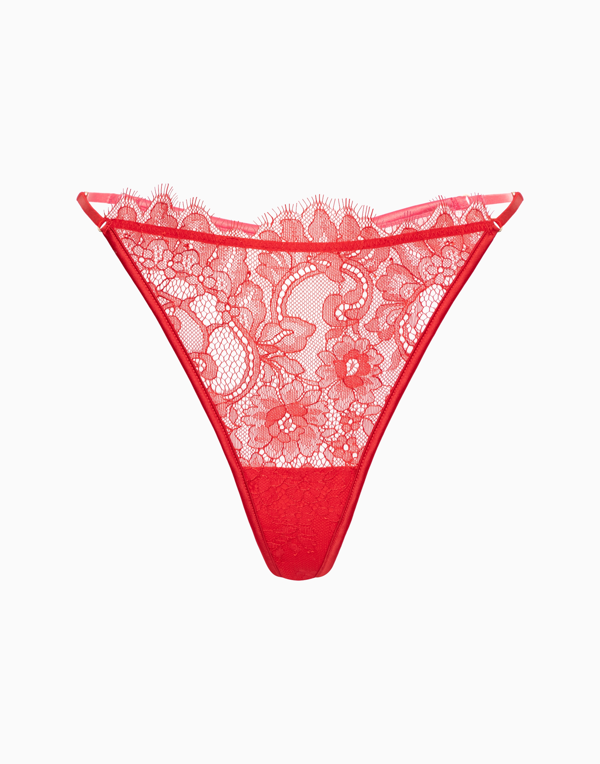 Стринги высокая посадка, красный, арт. 14375