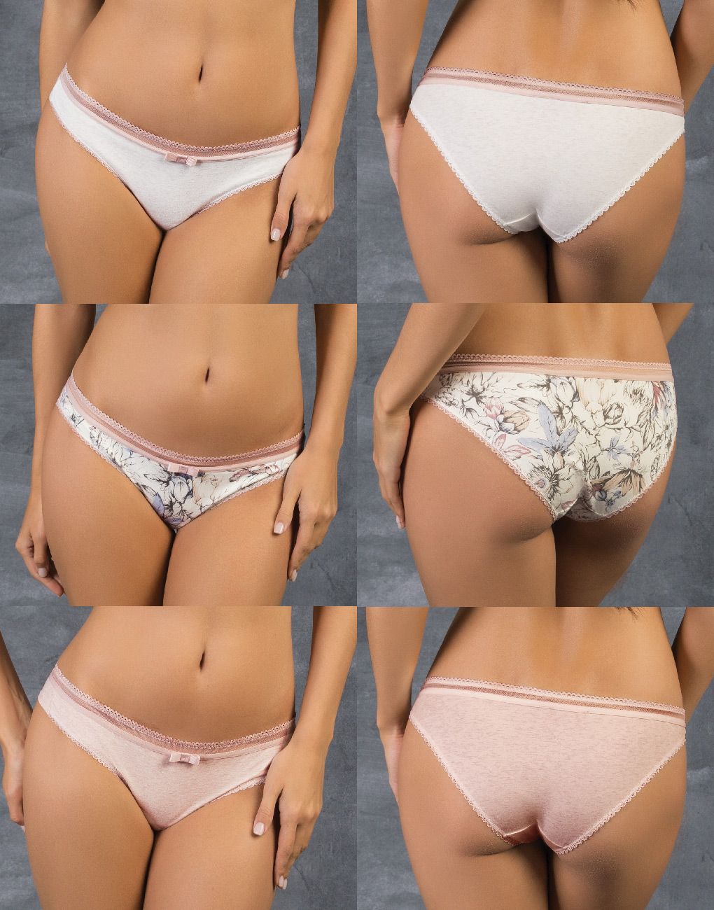 

Набор из 3-х слипов средней посадки Cornelia (rose melange, 4)