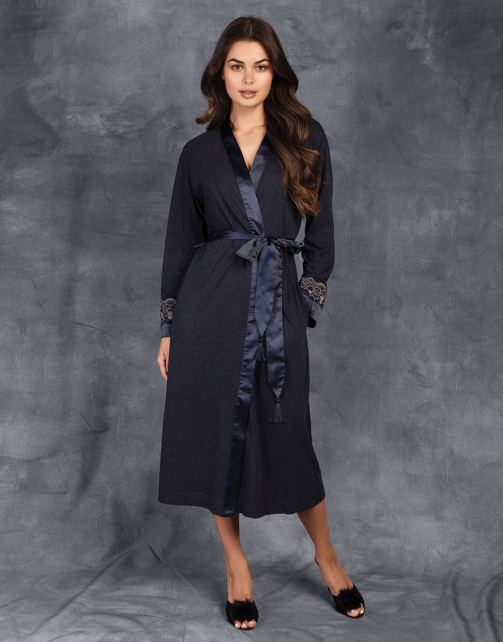 

Халат с длинными рукавами Roxanne (turchino melange, 5)