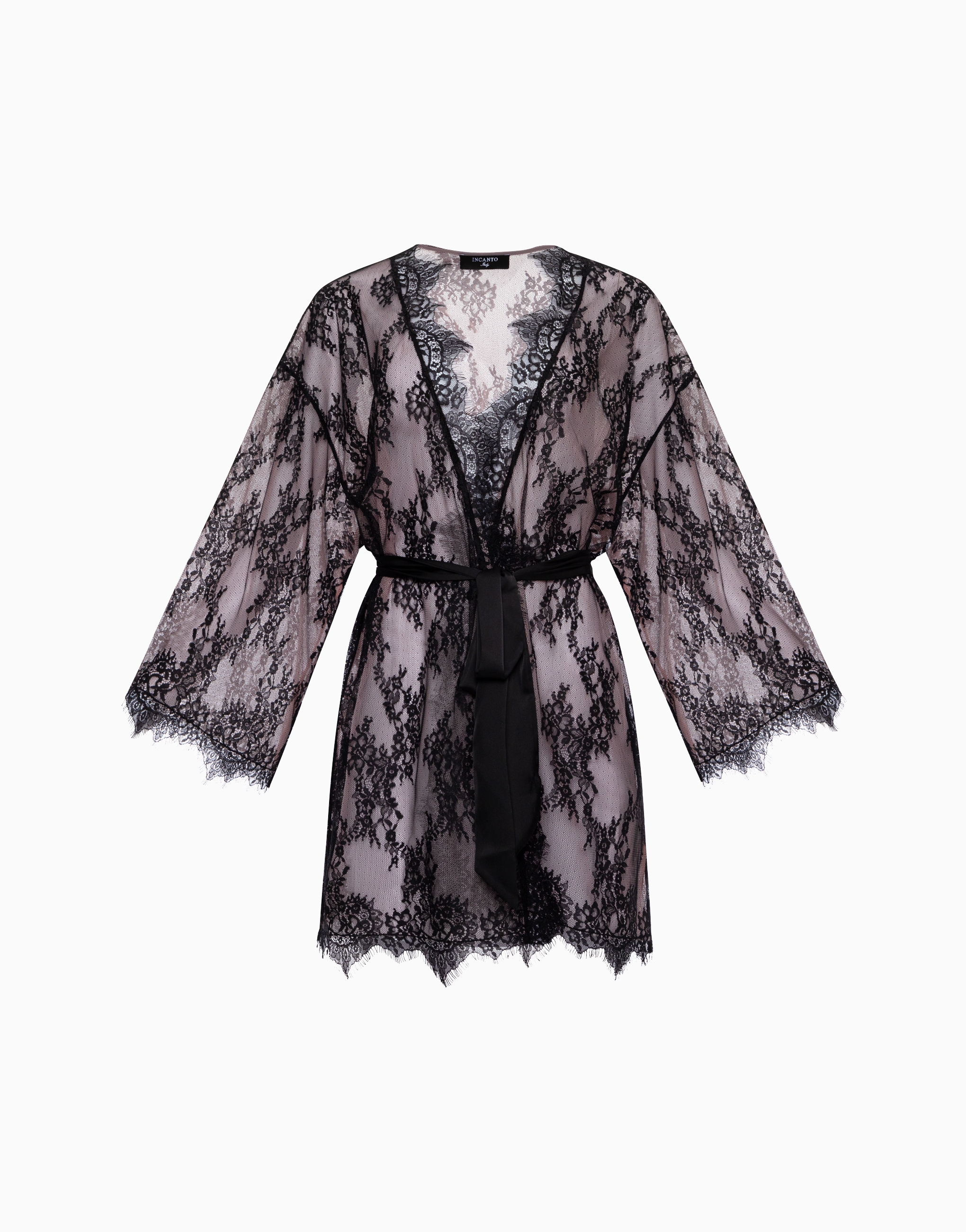 

Халат с длинными рукавами PD955, Powder/nero, Халат с длинными рукавами PD955