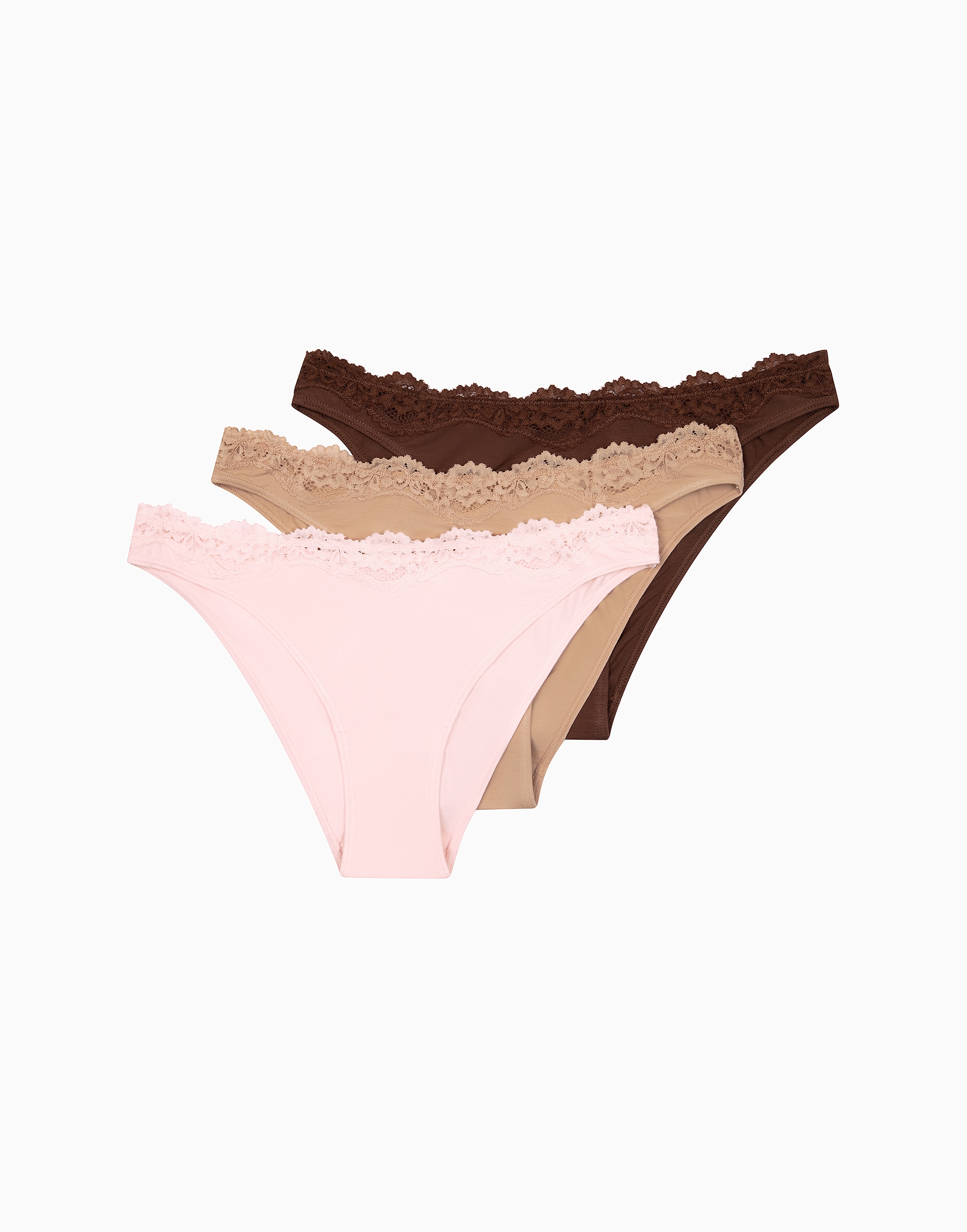 Набор из 3-х танга средняя посадка с высоким вырезом бедра INCANTO MD1195