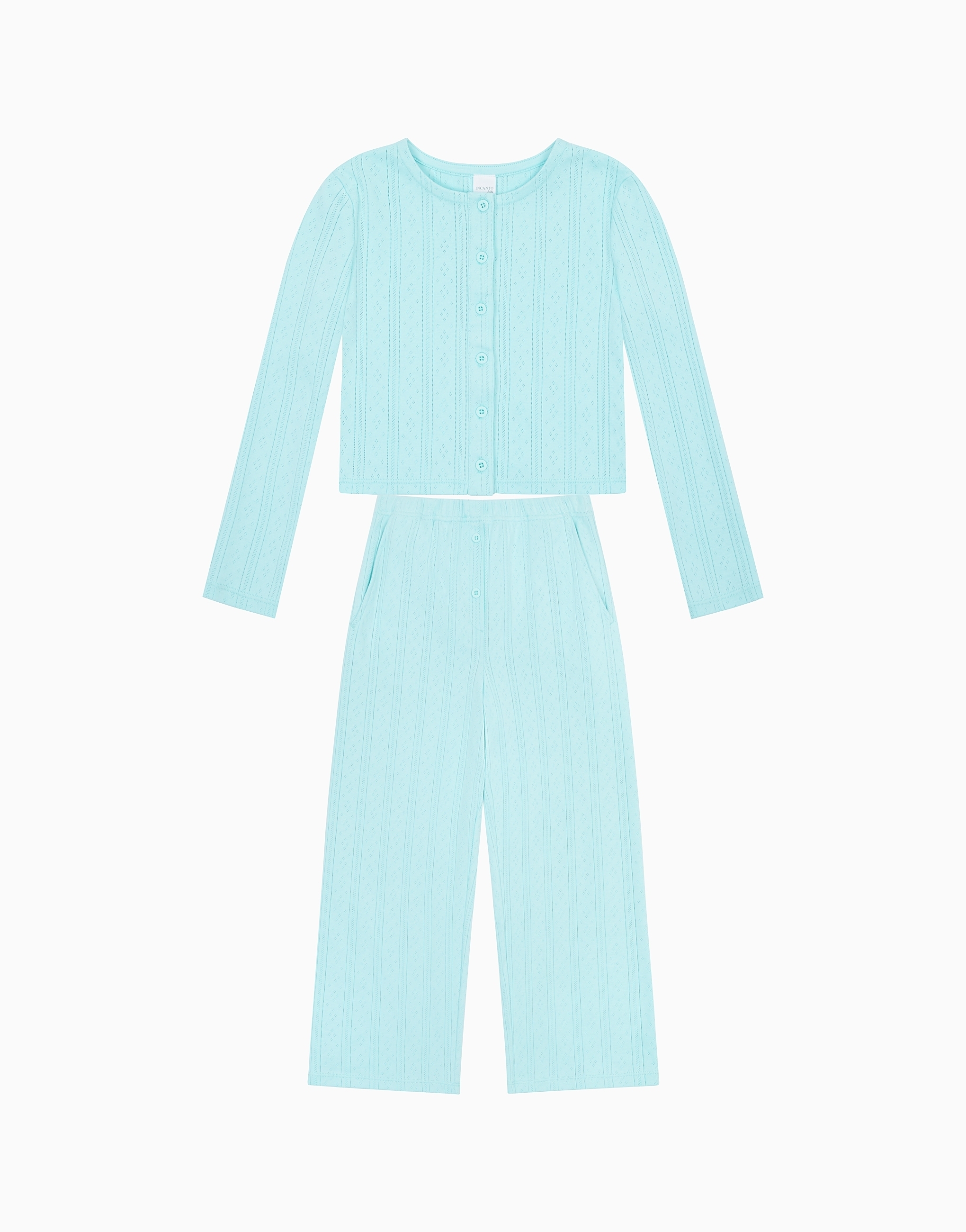 Пижама для девочки, голубой, арт. 17121