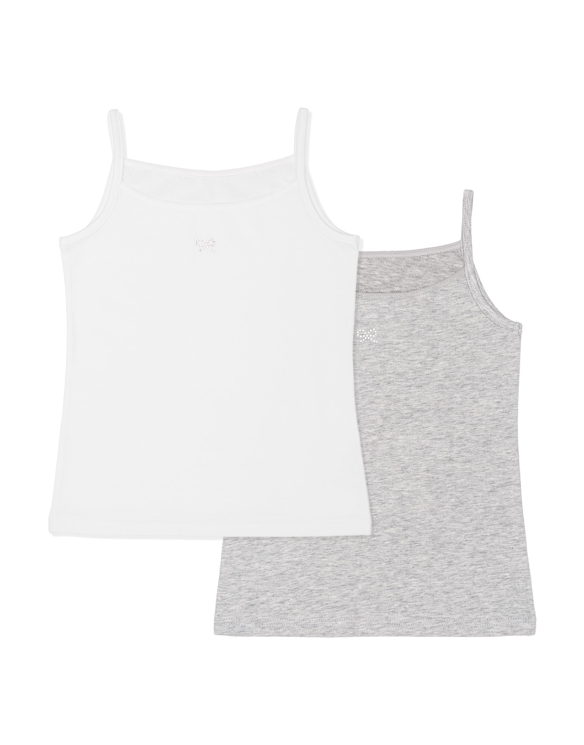 

Набор из 2-х топов Basic (bianco/grigio melange, 2)