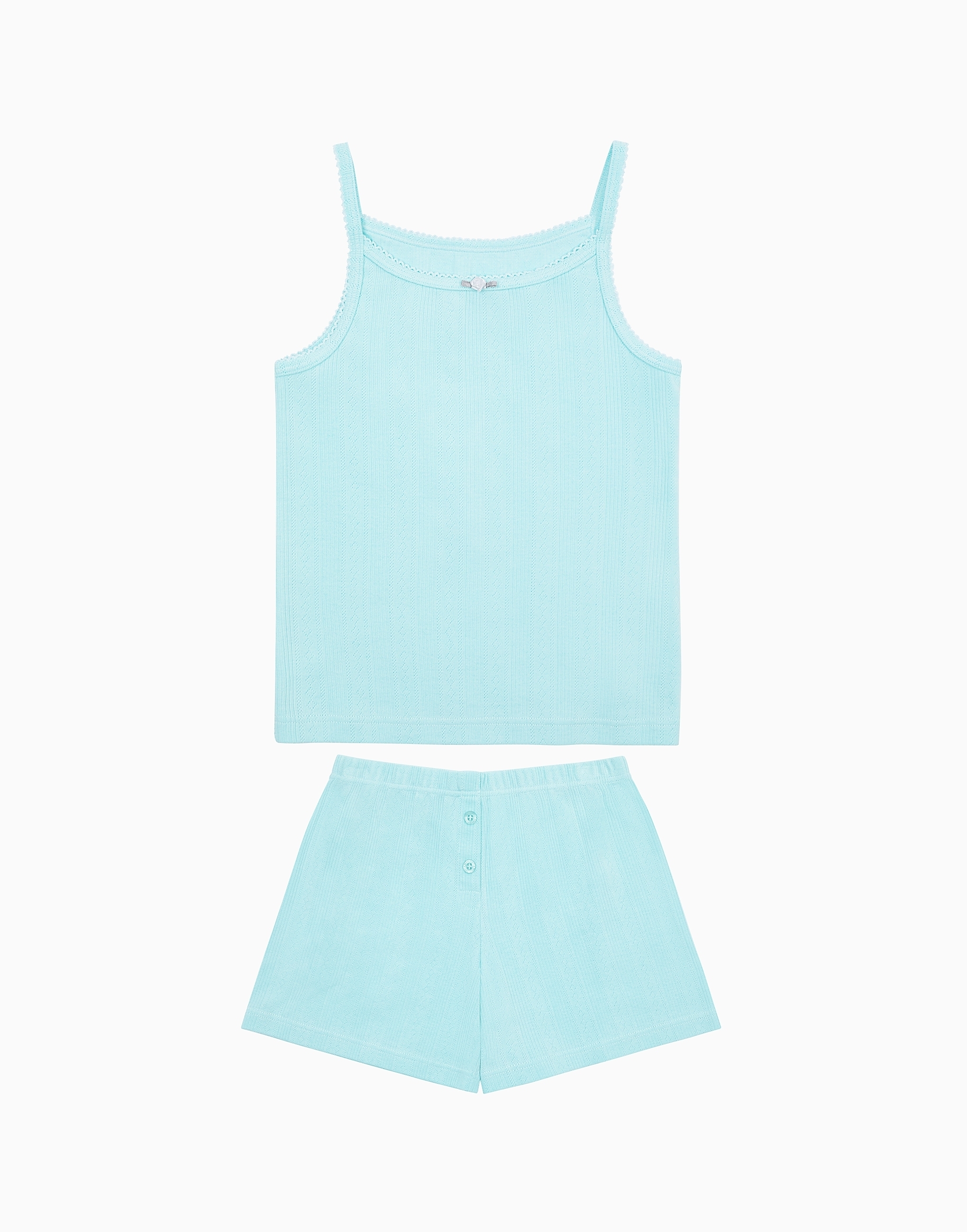 Комплект майка и шорты для девочки, голубой, арт. 17100