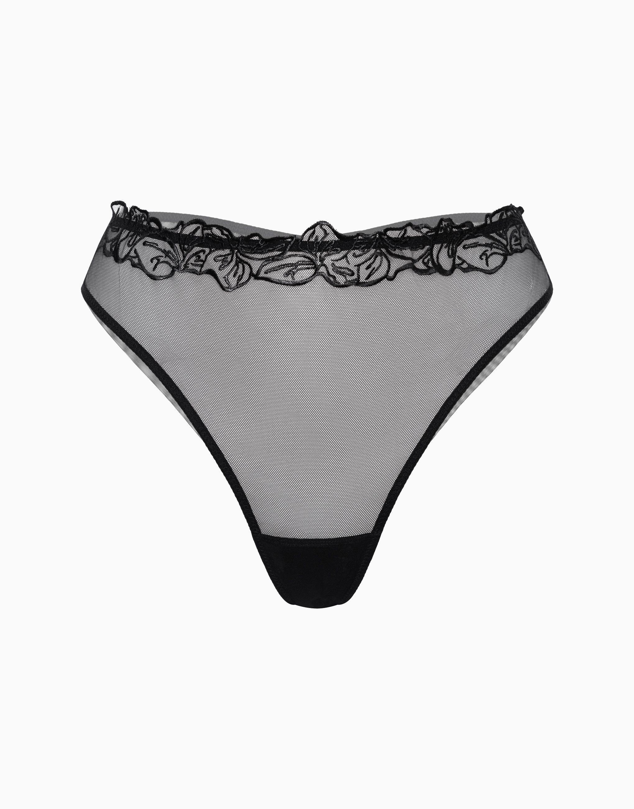 

Трусики бразилиано из сетки с вышивкой средняя посадка CD1026, Черный, Трусики бразилиано из сетки с вышивкой средняя посадка CD1026