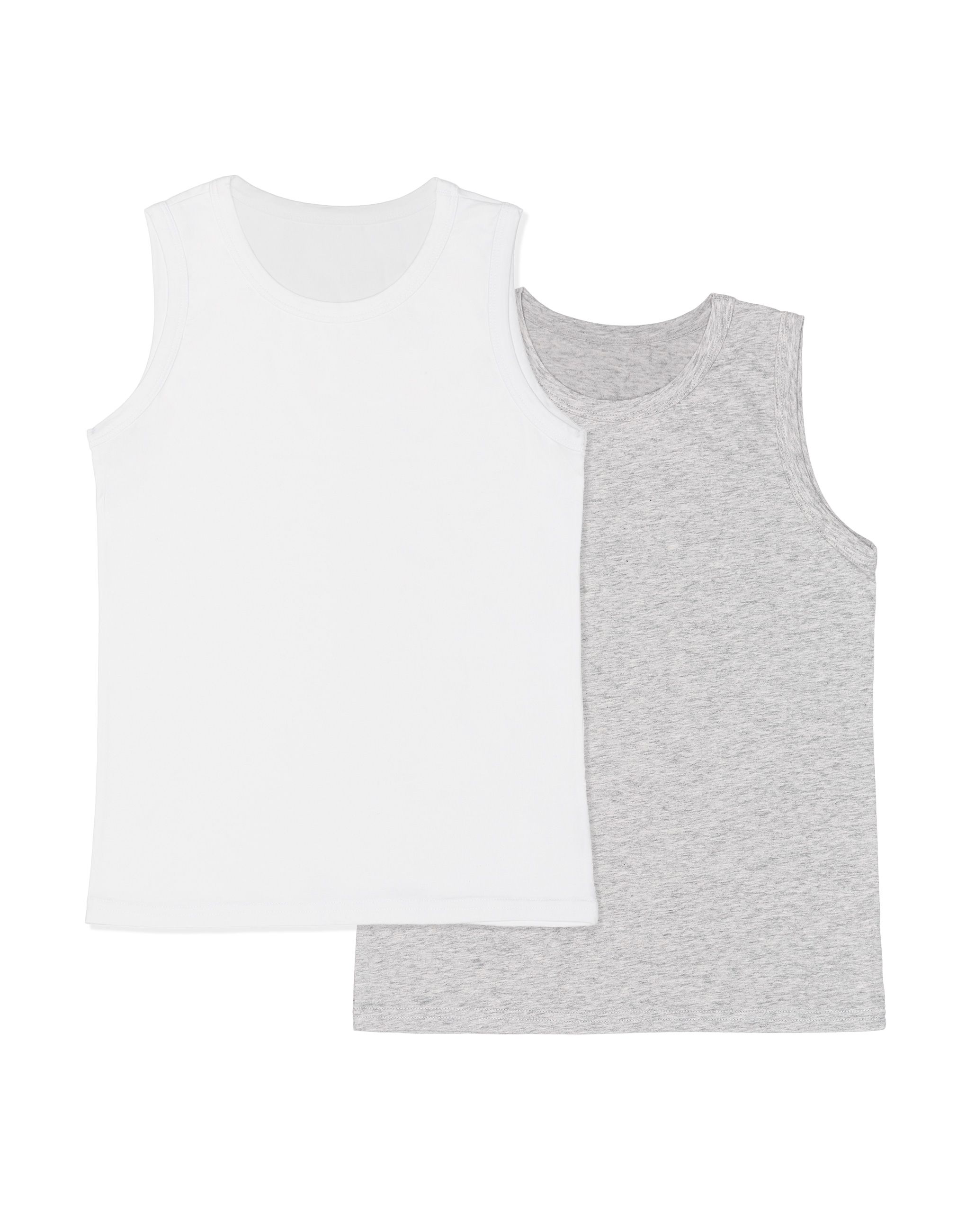 

Набор из 2-х маек Basic (bianco/grigio melange, 1)