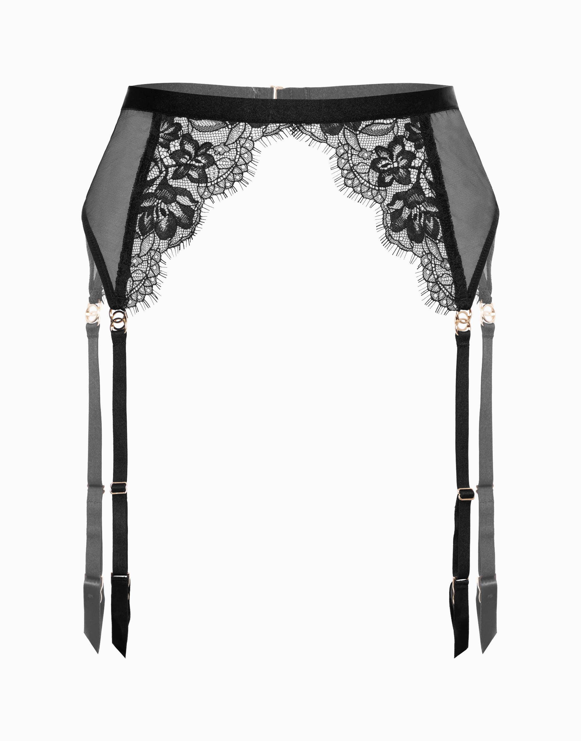 

Пояс для чулок кружевные с сеткой CD1038 черный