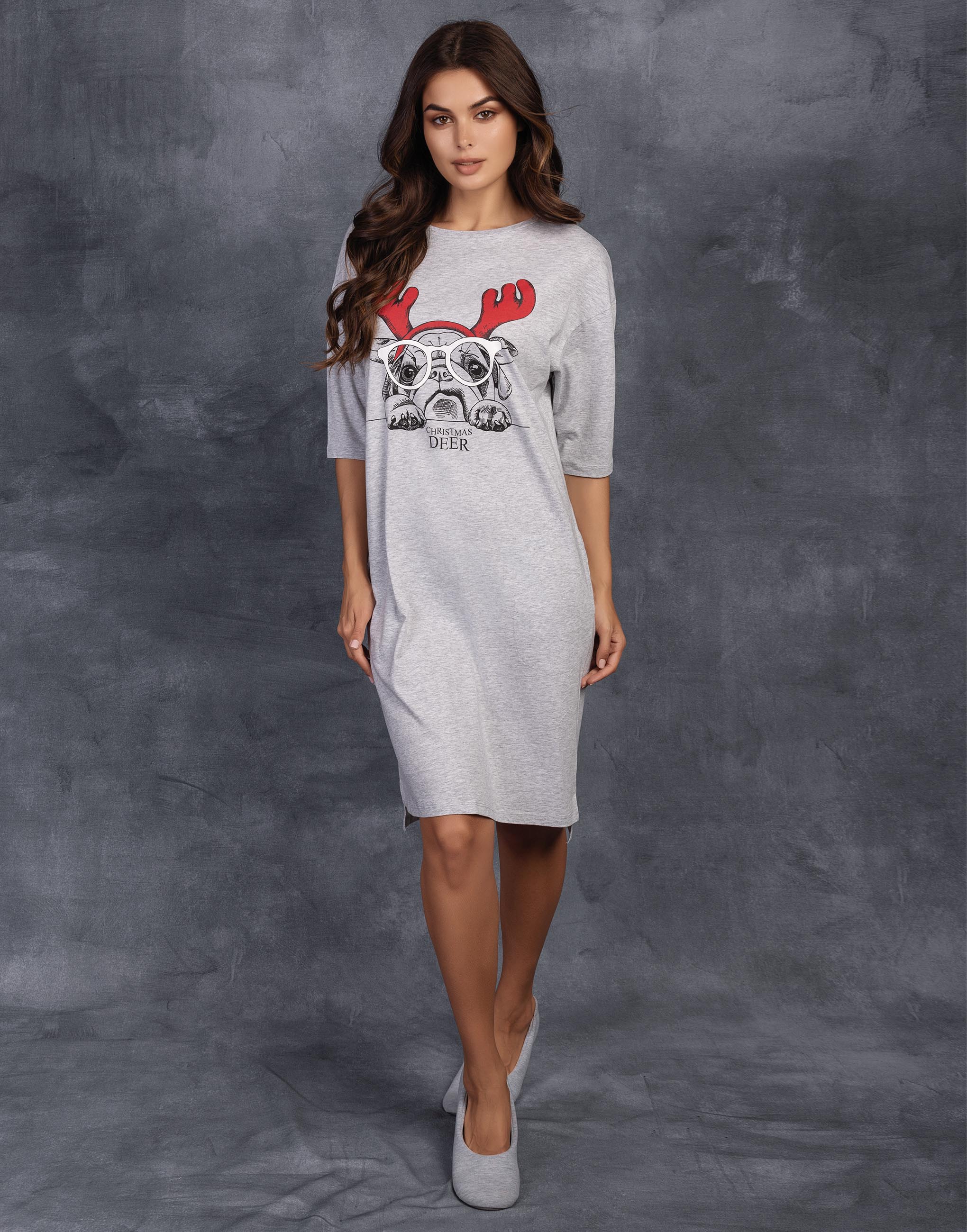 

Домашнее платье Trick (grigio melange, 5)