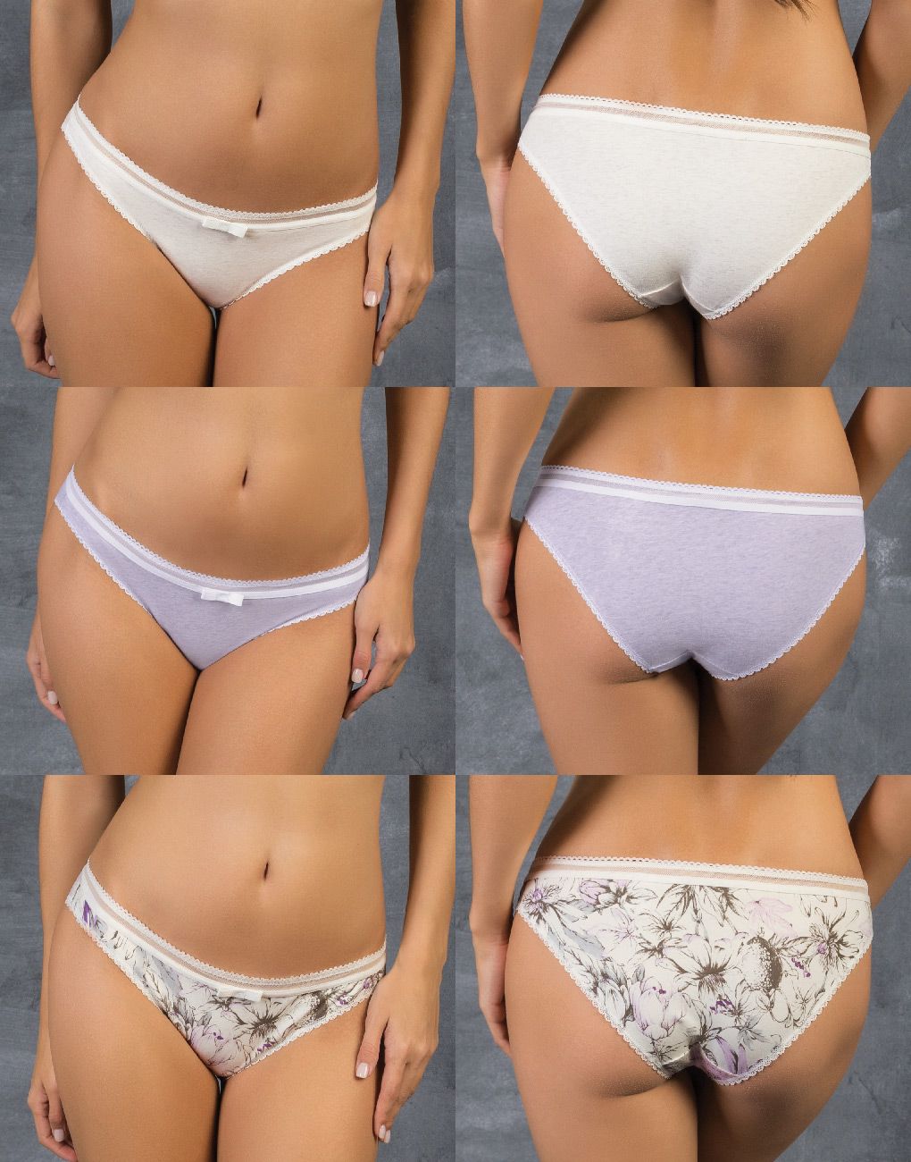 

Набор из 3-х слипов средней посадки Cornelia (viola melange, 2)