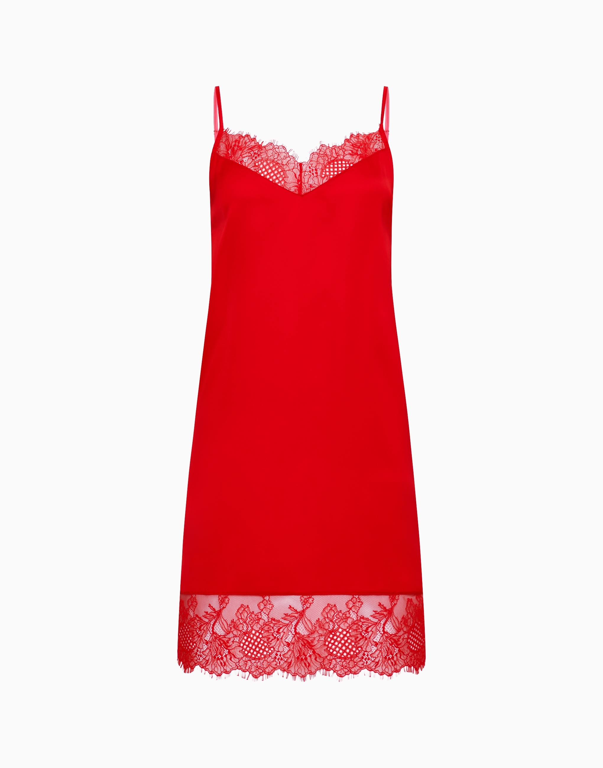 Сорочка на бретелях, красный, арт. 32132