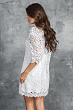 Комплект платье с рукавами 3/4 и комбинация White lace - 2