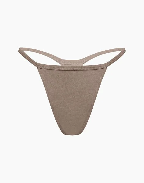 Стринги средняя посадка CD573 коричневый - 3