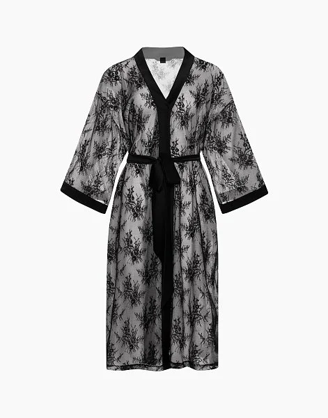 Халат с длинными рукавами INCANTO CD475 черный - 3