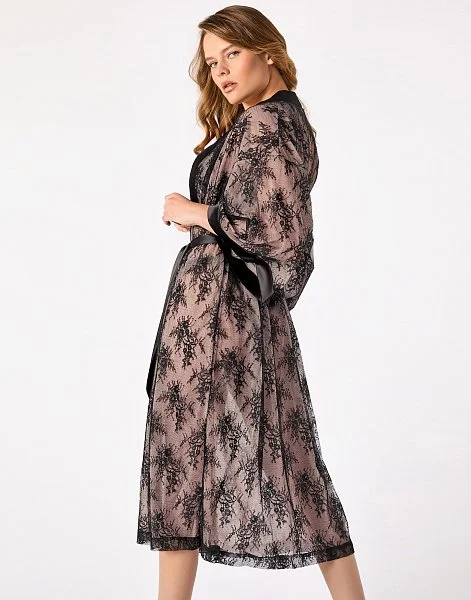 Халат с длинными рукавами INCANTO CD475 светло-розовый - 2