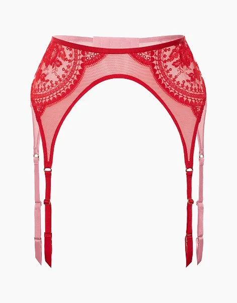 Пояс для чулок CD1042 красный - 3