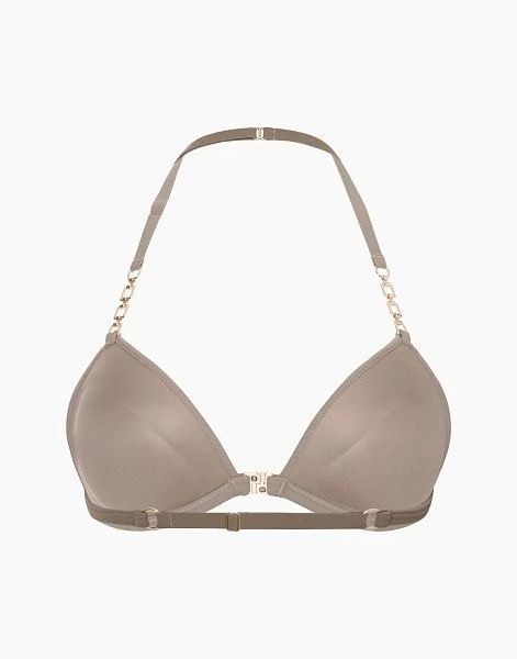 Лиф бикини Пуш-ап с треугольными чашками INCANTO ID818 трюфель - 4