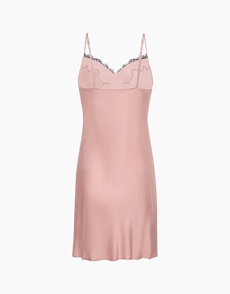 Сорочка на бретелях PD1218 пудрово-розовый - 4