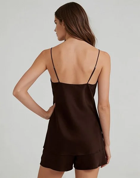 Шелковые шорты PD267 шоколадный - 3