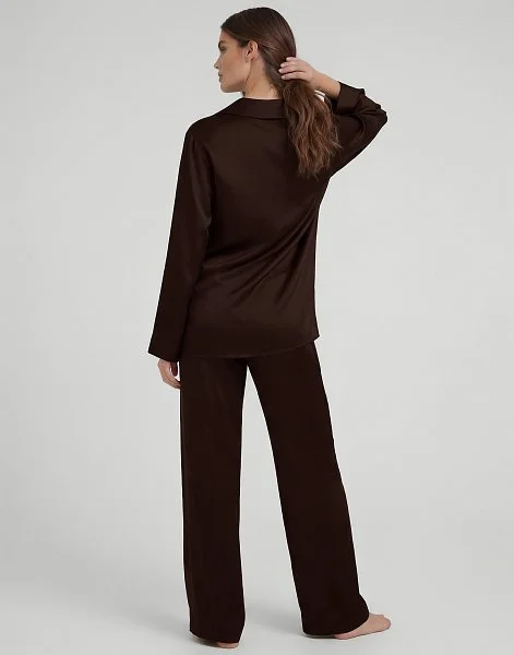 Шелковые брюки PD267 шоколадный - 2