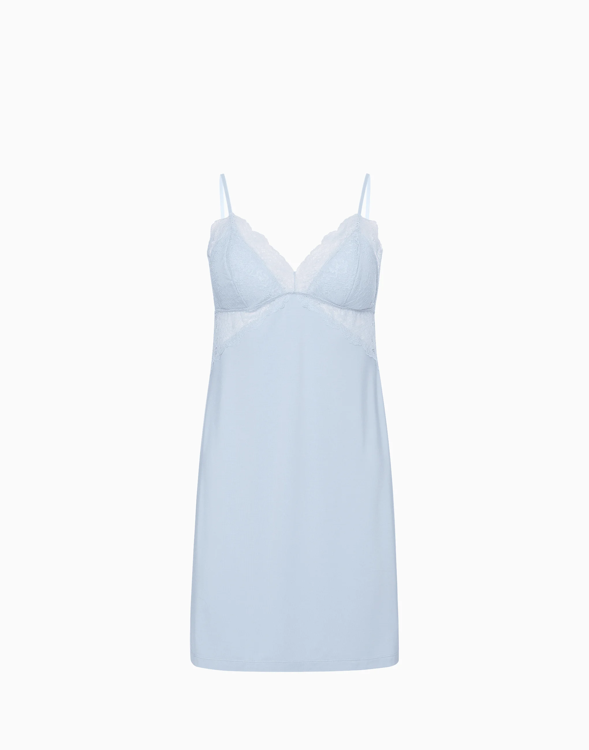 Сорочка на бретелях INCANTO PD1220 голубой - 4