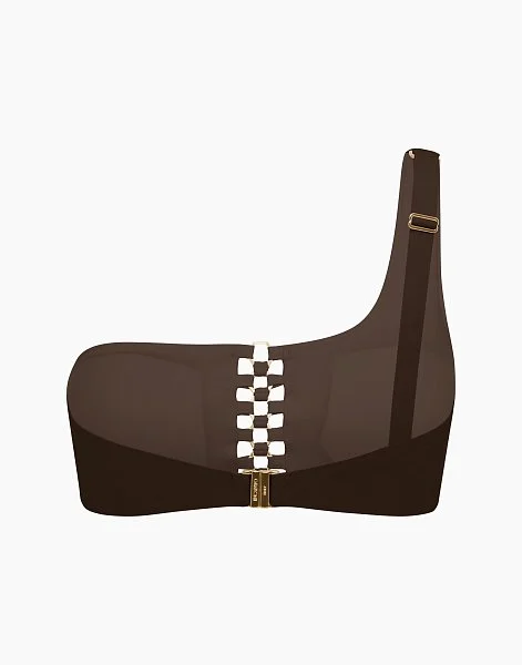 Топ-бандо бикини с чашками-вкладышами ID48 шоколадный - 5