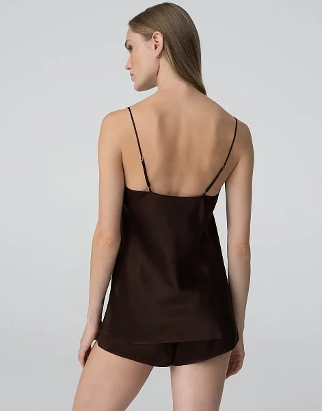 Шелковые шорты PD267 шоколадный - 3