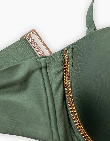 Лиф бикини Пуш-ап с формованными чашками INCANTO ID1118 оливковый - 3