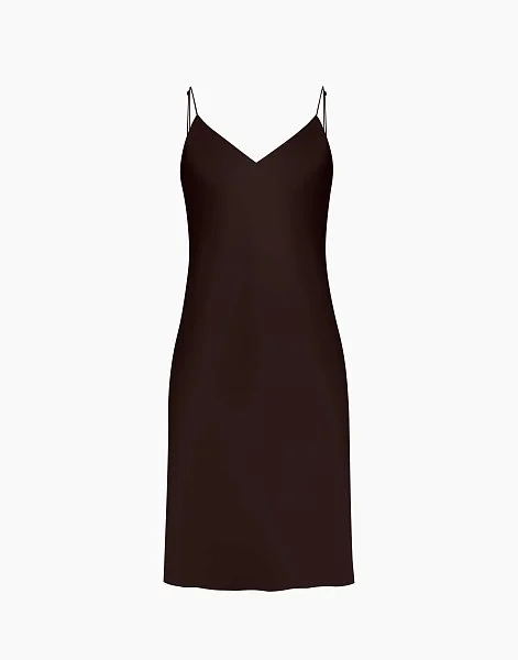 Шелковая сорочка PD267 шоколадный - 5