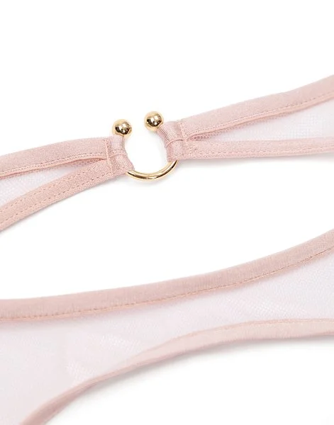 Пояс для чулок CD1155 пудрово-розовый - 5