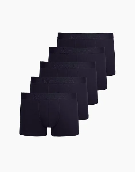 Набор из 5-ти боксеров Classic cotton синий - 1