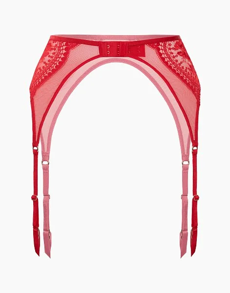 Пояс для чулок CD1042 красный - 4