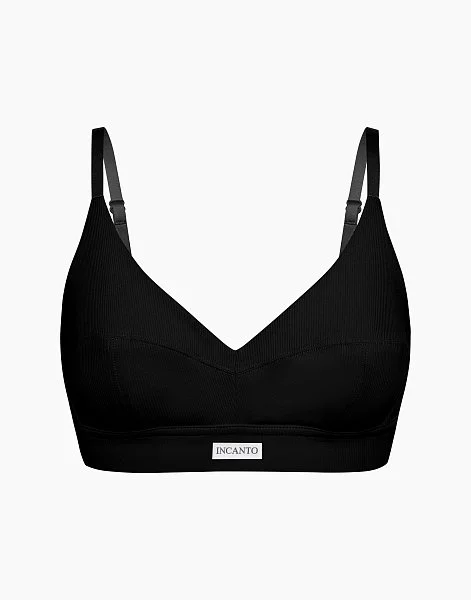 Бюстгальтер с мягкими чашками без косточек на стане Madrid MD1204 черный - 1