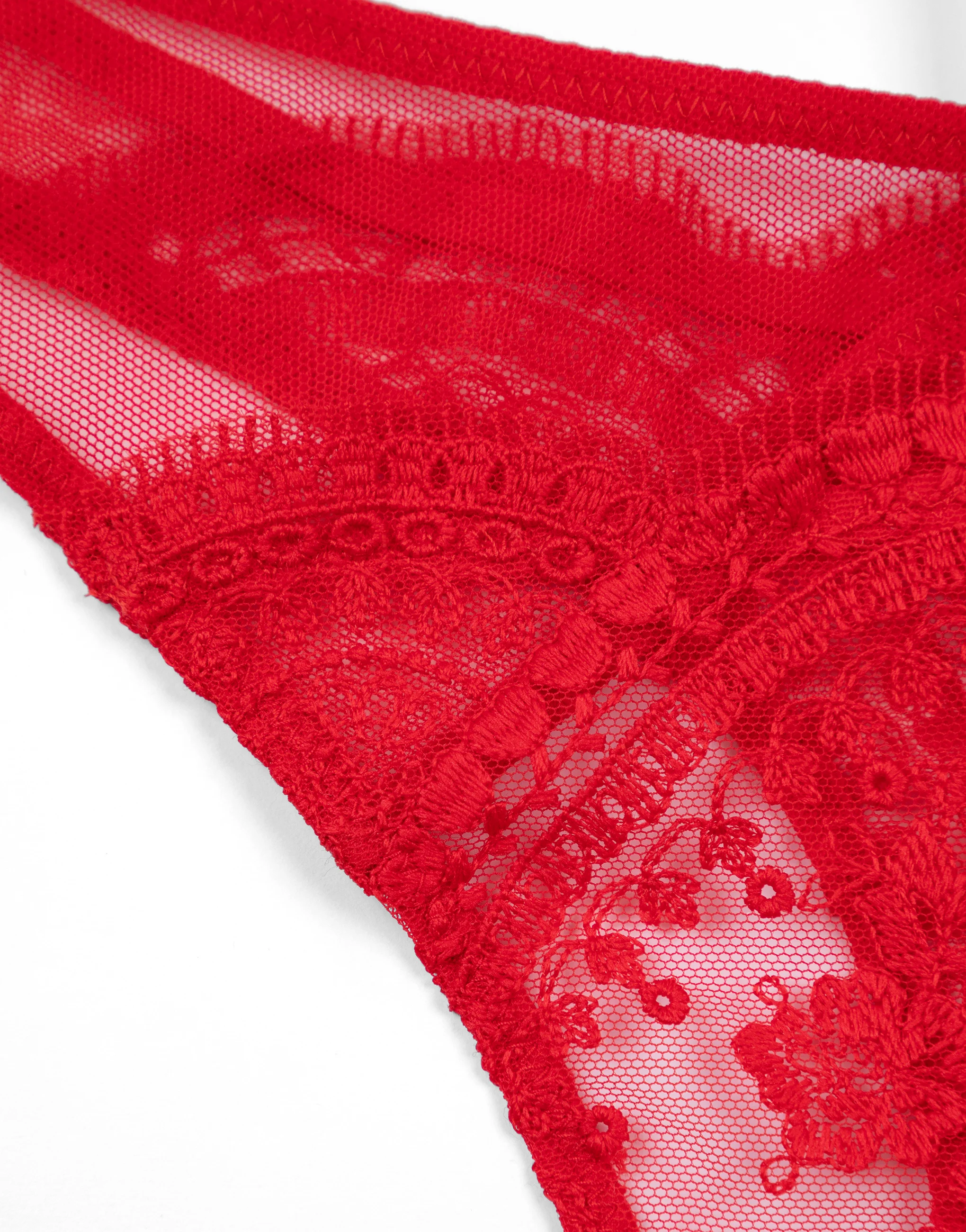 Стринги средняя посадка CD1042 красный - 5