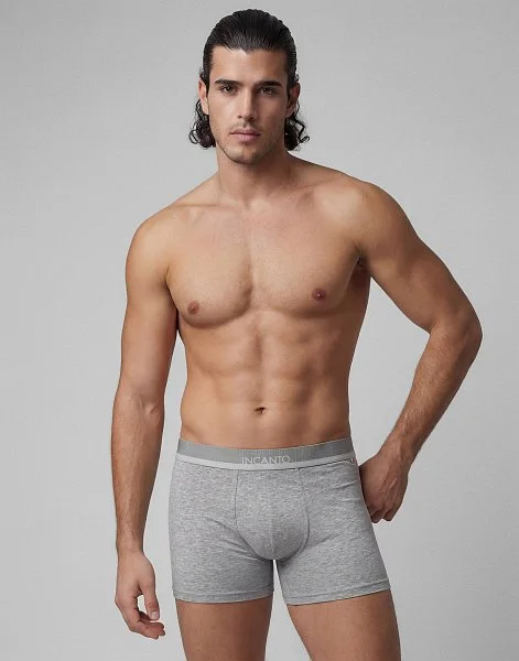 Удлиненные боксеры BU1173 серый меланж - 1