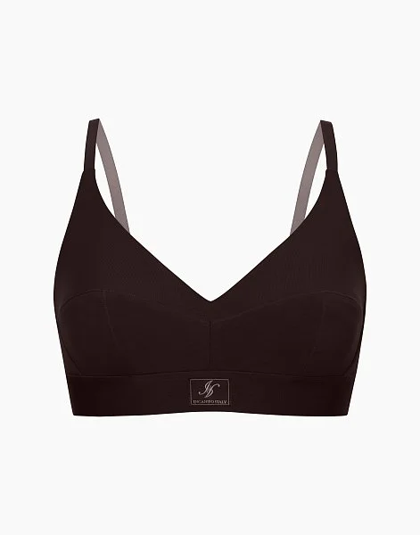 Бюстгальтер с мягкими чашками без косточек на стане Madrid MD1130 шоколадный - 1