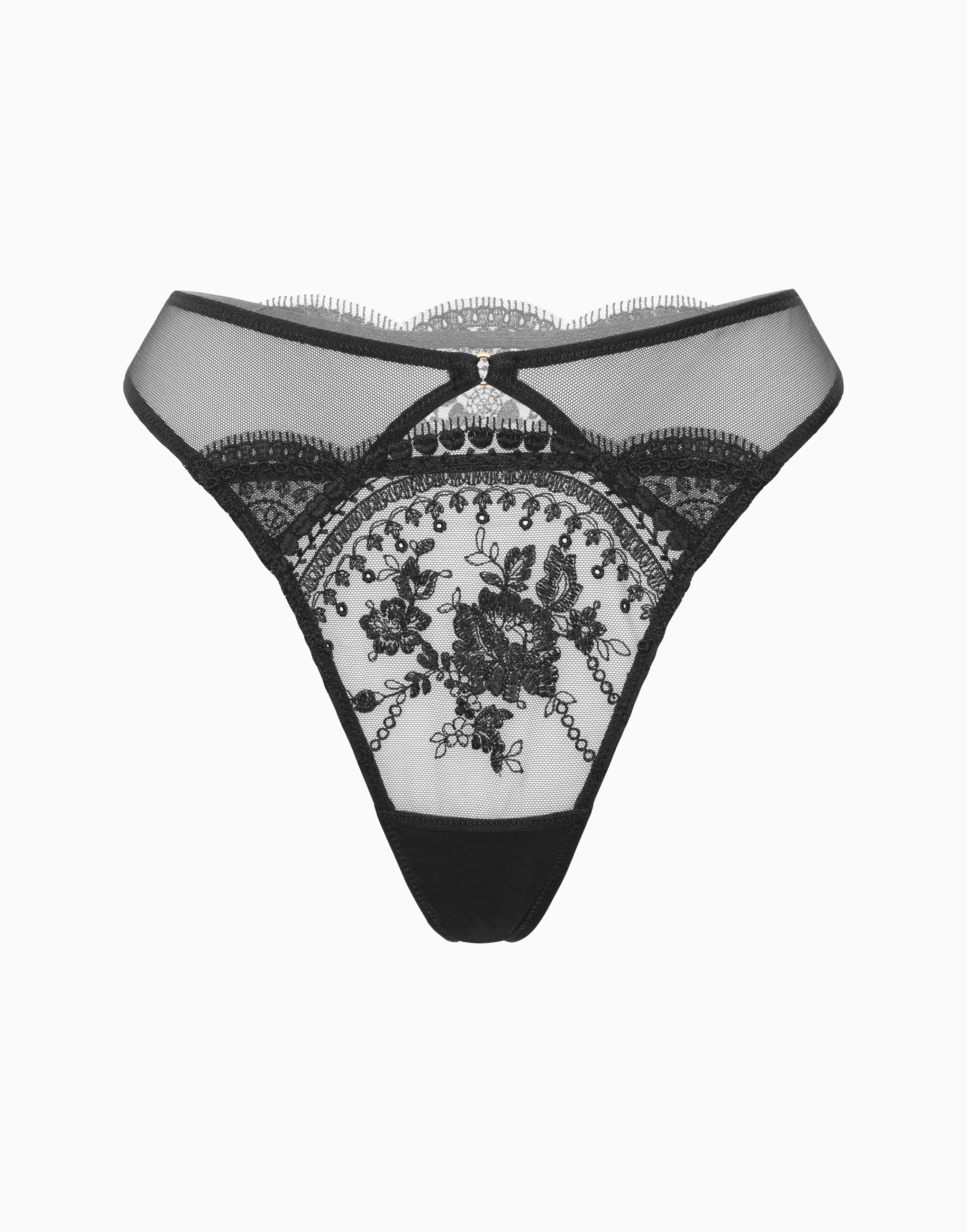 Стринги средняя посадка CD1042 черный - 3