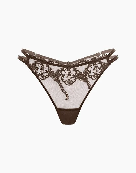 Стринги средняя посадка CD455 коричневый - 3