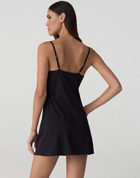 Сорочка на бретелях CD1062 черный - 2