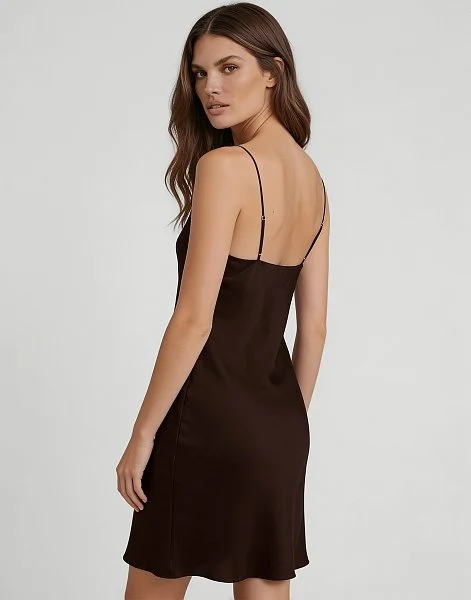 Шелковая сорочка INCANTO PD267 шоколадный - 3