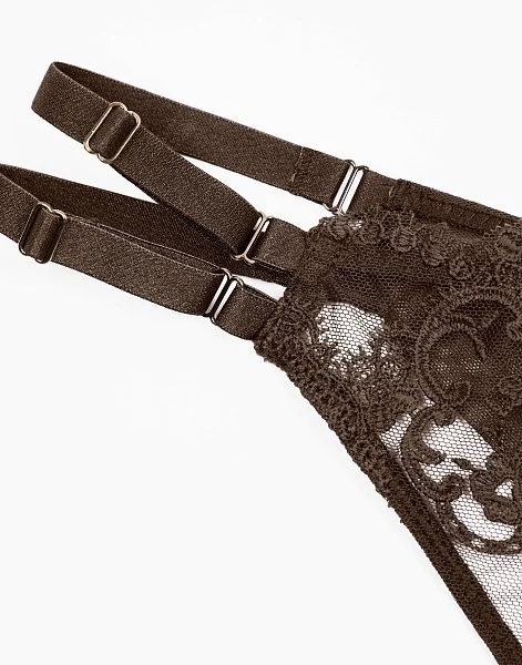 Стринги средняя посадка CD455 коричневый - 5