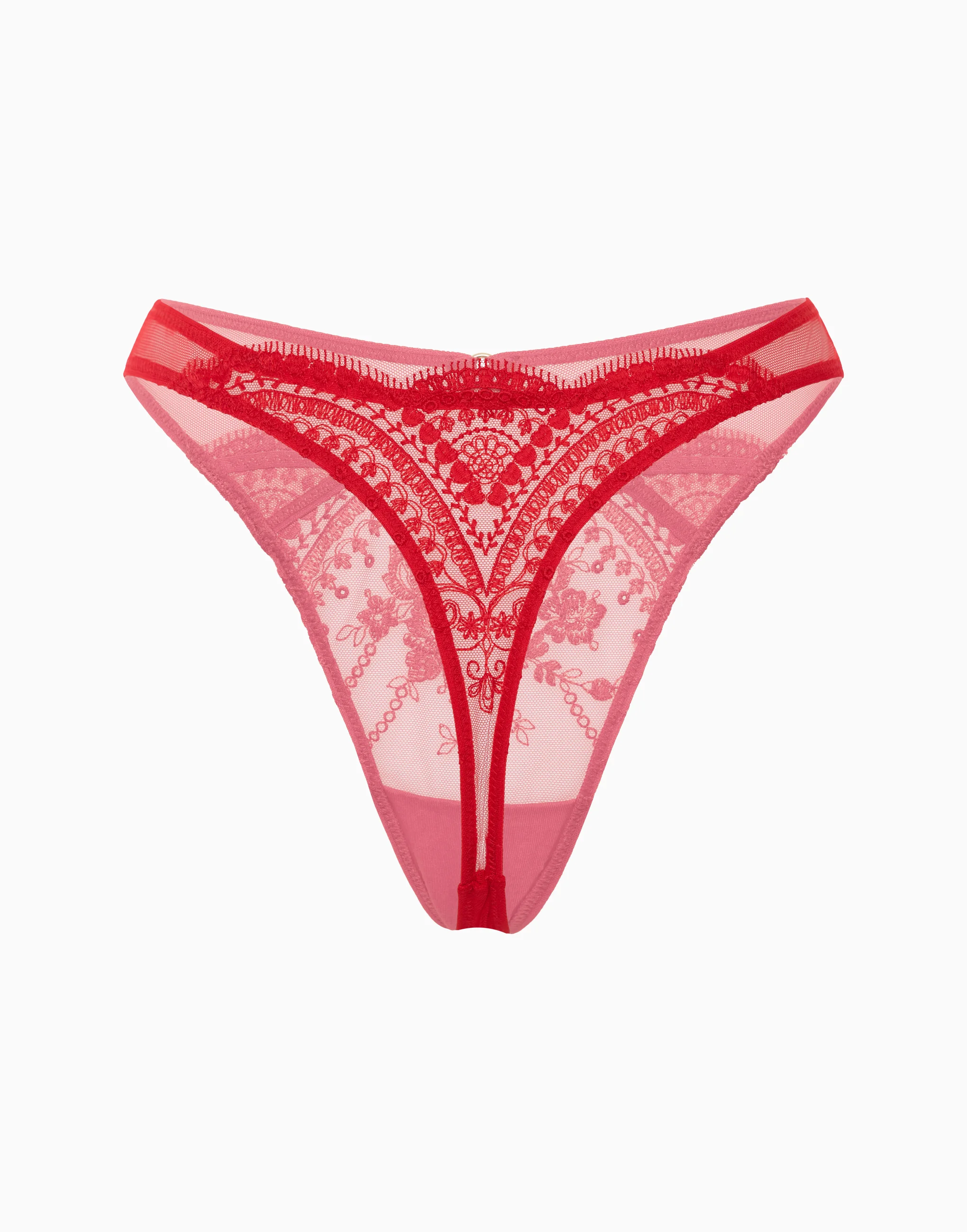 Стринги средняя посадка CD1042 красный - 4