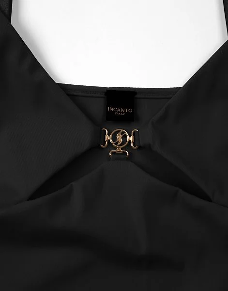 Сорочка на бретелях CD1062 черный - 5